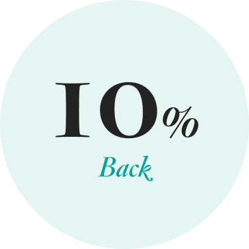 10% back