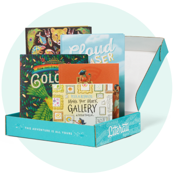 a box of five children's books